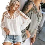Women’s Elegant Lace Blouse Ladies’ Blouses & Tops