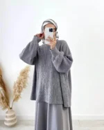Women’s Fashionable Muslim Top and Skirt 2-Piece Set | Modest Wear